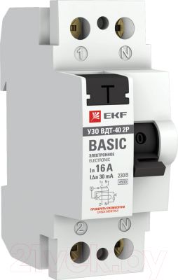 Устройство защитного отключения EKF Basic / elcb-2-16-10e-sim - фото
