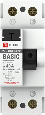 Устройство защитного отключения EKF Basic / elcb-2-40-300e-sim
