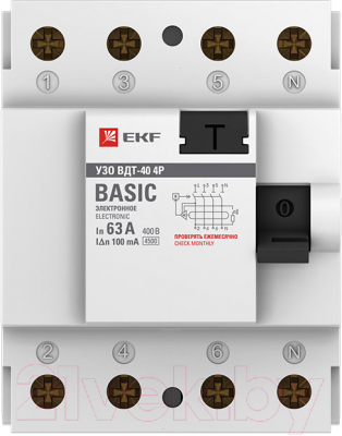 Устройство защитного отключения EKF Basic / elcb-4-63-100e-sim