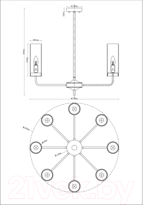 Люстра Moderli Metric / V10021-8P