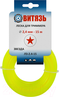 Леска для триммера ВИТЯЗЬ ЛЗ-2.4-15 - фото