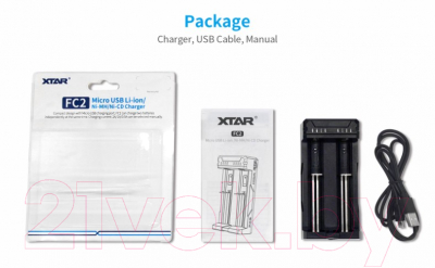 Зарядное устройство для аккумуляторов XTAR FC2