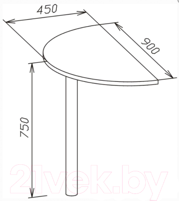 Стол-приставка Сокол-Мебель СПР-03