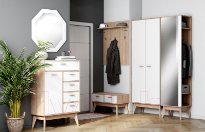 Зеркало Мебельград Калгари (белый матовый)