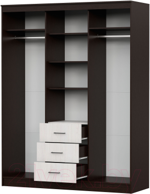 Шкаф NN мебель ШКП 1 (дуб венге/ясень анкор светлый)