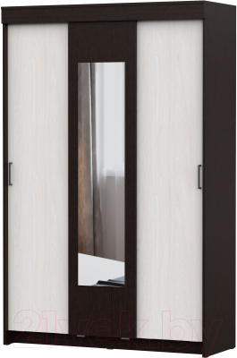 Шкаф-купе NN мебель ШКП 2 (дуб венге/ясень анкор светлый) - фото