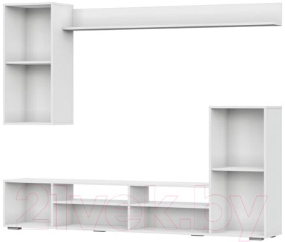 Стенка NN мебель МГС 4 (белый/цемент светлый)
