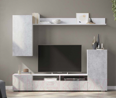 Стенка NN мебель МГС 4 (белый/цемент светлый)