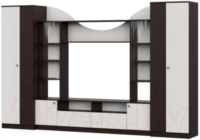 Стенка NN мебель МГС 8 исп 1 (дуб венге/ясень анкор светлый) - фото