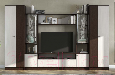 Стенка NN мебель МГС 8 исп 1 (дуб венге/ясень анкор светлый)