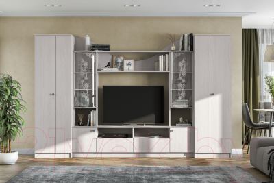 Стенка NN мебель МГС 8 исп 1 (ясень анкор светлый)