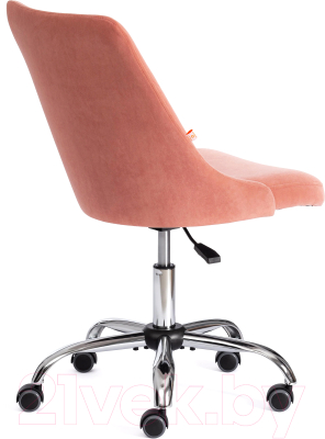Кресло офисное Tetchair Swan флок (розовый)