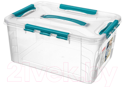 Ящик для хранения Econova Grand Box / 433200402 (15.3л, голубой) - фото