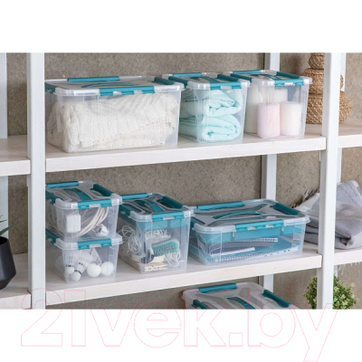 Ящик для хранения Econova Grand Box / 433200402 (15.3л, голубой)