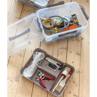 Ящик для хранения Econova Grand Box / 433200414 (15.3л, коричневый)