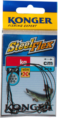 Набор поводков рыболовных Konger Steelflex / 270 022 010 - фото