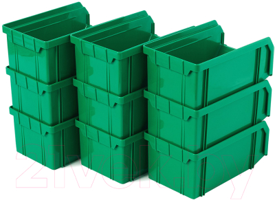 Набор лотков для метизов Стелла-техник V-1-К9 (9шт, зеленый)