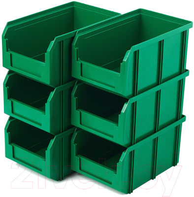 Набор лотков для метизов Стелла-техник V-2-К6 (6шт, зеленый)