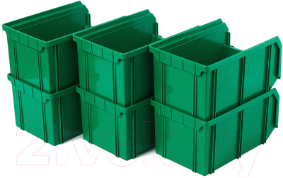 Набор лотков для метизов Стелла-техник V-2-К6 (6шт, зеленый)