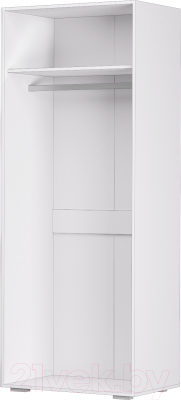 Шкаф Аквилон Акцент №22 правый 2ств с зеркалом (белое сияние/цемент светлый)