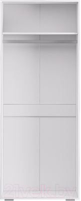 Шкаф Аквилон Акцент №22 правый 2ств с зеркалом (белое сияние/цемент светлый)