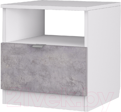 Тумба Аквилон Акцент №13 400 (белое сияние/цемент светлый) - фото