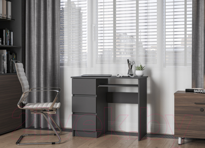 Компьютерный стол ДСВ Мори левый МС-6 (графит)