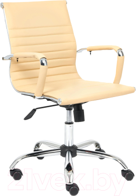 Кресло офисное Tetchair Urban-Low кожзам (бежевый) - фото