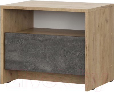 Прикроватная тумба NN мебель МСП 1 (дуб золотой/камень темный) - фото