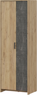 Шкаф NN мебель МСП 1 2ств (дуб золотой/камень темный) - фото