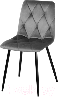 Стул СоюзРегионПоставка Регги СРП-066 (муар черный/велюр Velluto 18 серый) - фото