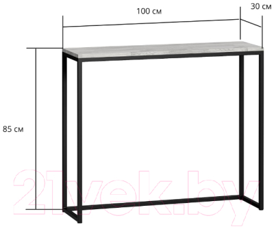 Консольный столик Loftyhome Мальборк / 1627786 (шимо темный)
