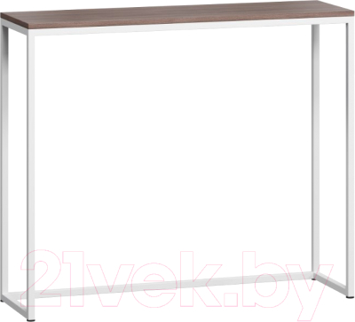 Консольный столик Loftyhome Мальборк / 1627787 (шимо темный с белым основанием) - фото