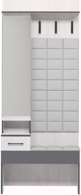 Секция в прихожую Аквилон Эльза №1 800 с зеркалом (ясень анкор светлый)