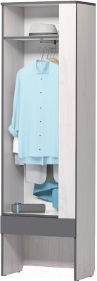 Секция в прихожую Аквилон Эльза №2 с зеркалом (ясень анкор светлый)