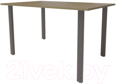 Обеденный стол Millwood Прага Л18 130x80 (дуб табачный крафт/металл черный) - фото