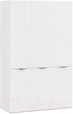 Шкаф ТриЯ Глосс с 3 дверями со стеклом СМ-319.07.431 - фото