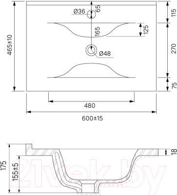 Умывальник Iddis 0136000i28