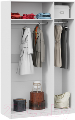 Шкаф ТриЯ Глосс с 3 зеркальными дверями СМ-319.07.433 (белый глянец)