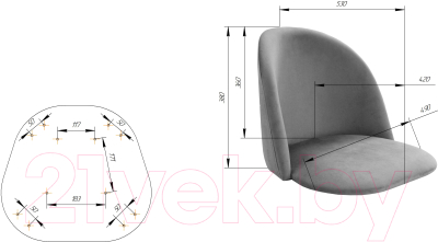 Стул барный Sheffilton SHT-ST35/S66-1 (тихий океан/черный муар)