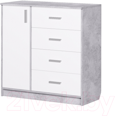 Тумба Аквилон №9 1002 (белый/цемент светлый) - фото