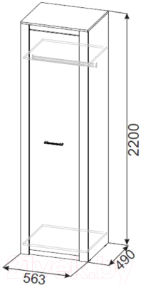 Шкаф-пенал SV-мебель Гамма 20 универсальный Серия №4