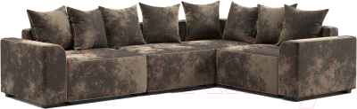 Диван угловой Мебельград Монреаль-3 Стандарт (тиффани коричневый/тиффани коричневый/мора бежевый) - фото