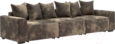 Диван Мебельград Монреаль-2 Стандарт (тиффани коричневыйтиффани коричневый/мора бежевый) - фото