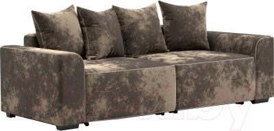 Диван Мебельград Монреаль-1 Стандарт (тиффани коричневыйтиффани коричневый/мора бежевый) - фото