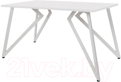 Обеденный стол Millwood Женева Л18 100x70 (белый/металл белый) - фото