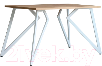 Обеденный стол Millwood Женева Л18 100x70 (дуб золотой Craft/металл белый)