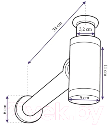 Сифон REA С донным клапаном A8586