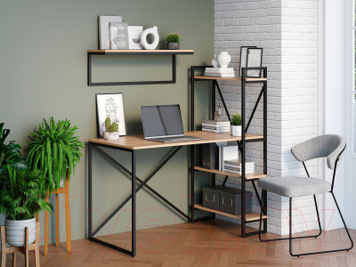 Письменный стол Loftyhome Мальборк Практик-П / 1627821 (дуб сонома)