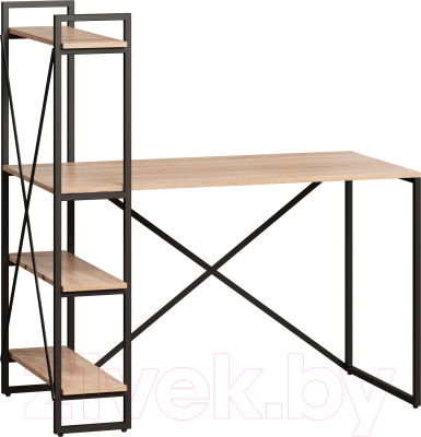 Письменный стол Loftyhome Мальборк Практик-Л / 1627823 (дуб сонома) - фото